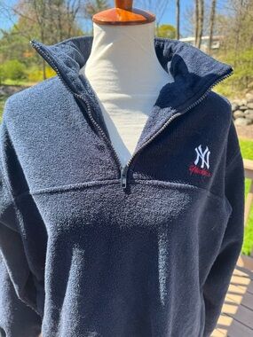 Adidas NY Yankees Navy Blue Fleece Jacket